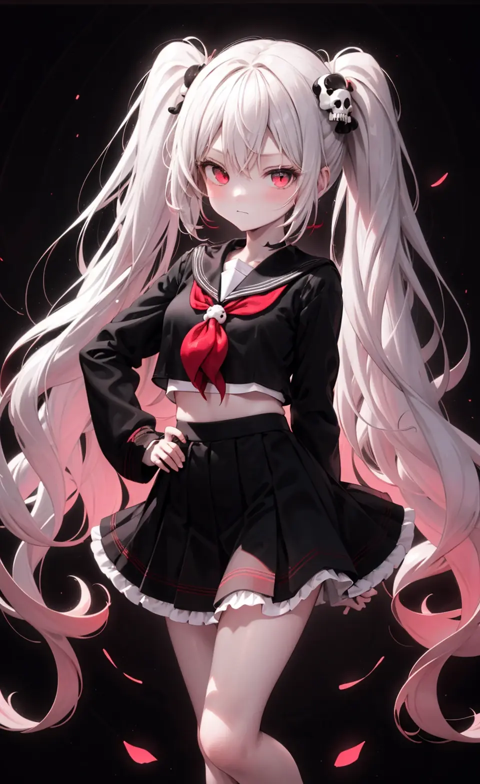 ai绘画-白发红瞳