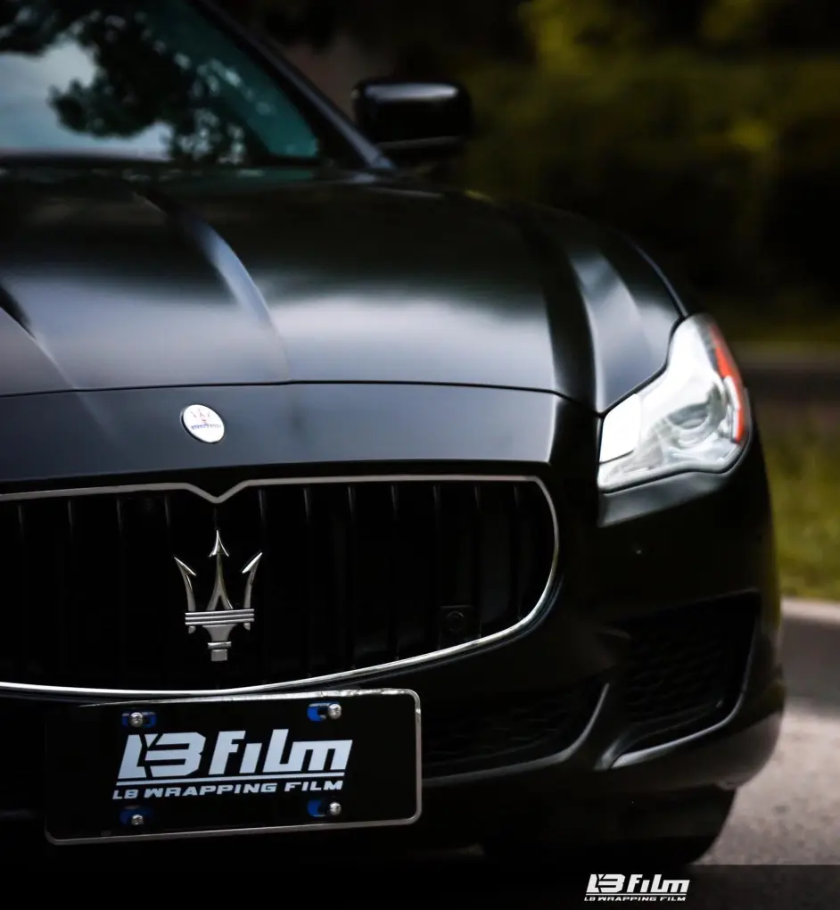 玛莎拉蒂lb改色膜黑武士,优雅的黑骑士