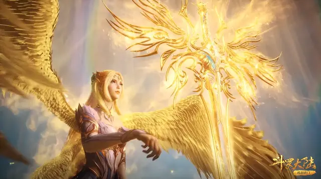 斗罗大陆 千仞雪天使第七考受挫 暗黑六翼形象出现 命悬一线 哔哩哔哩