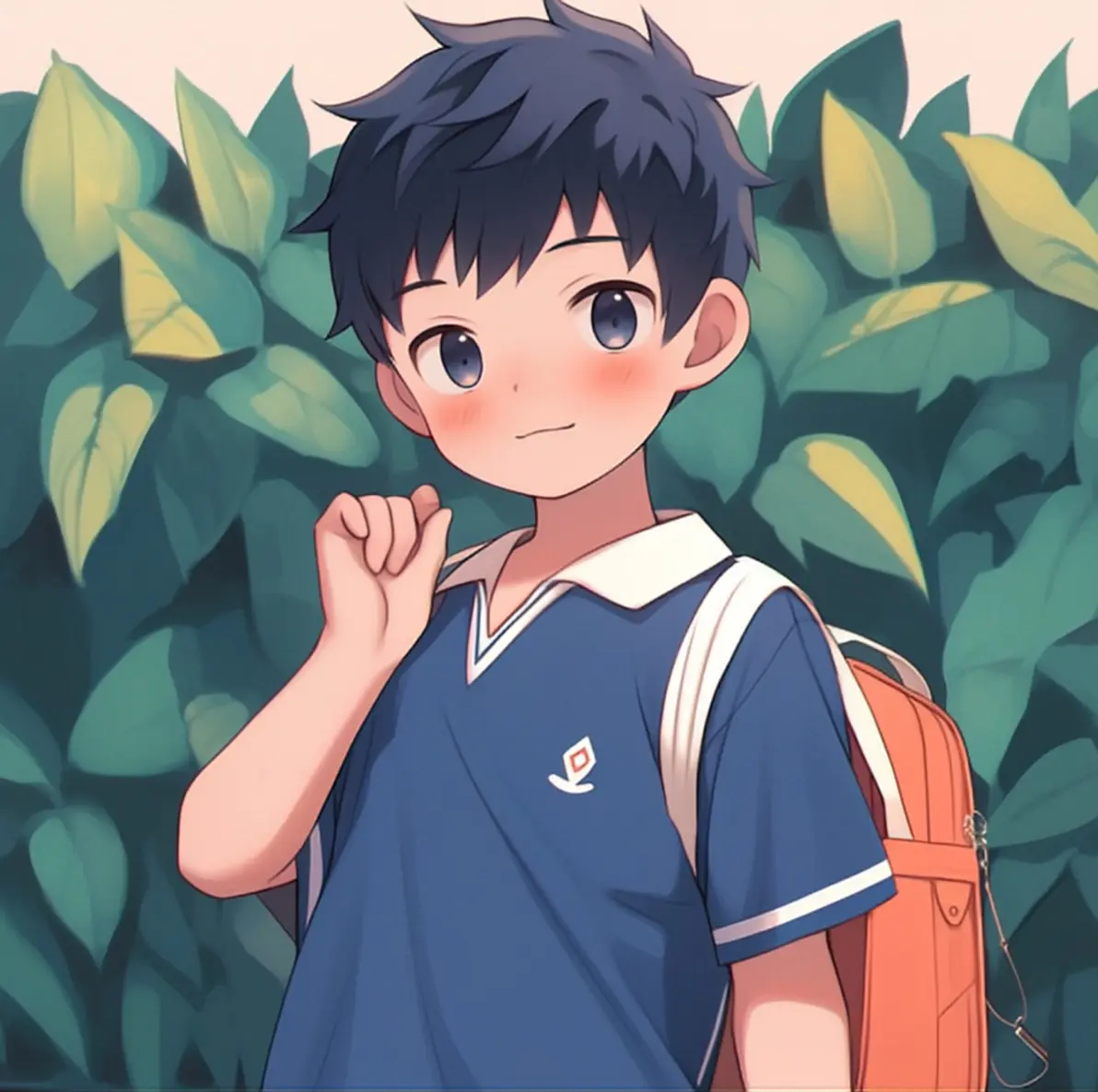 ai绘画 校服风小男孩