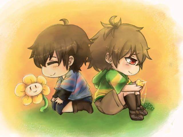 undertale传说之下精美人物图包friskcharaflowey篇