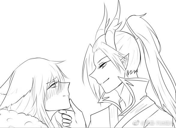 王者荣耀〕李白和韩信的腐女图