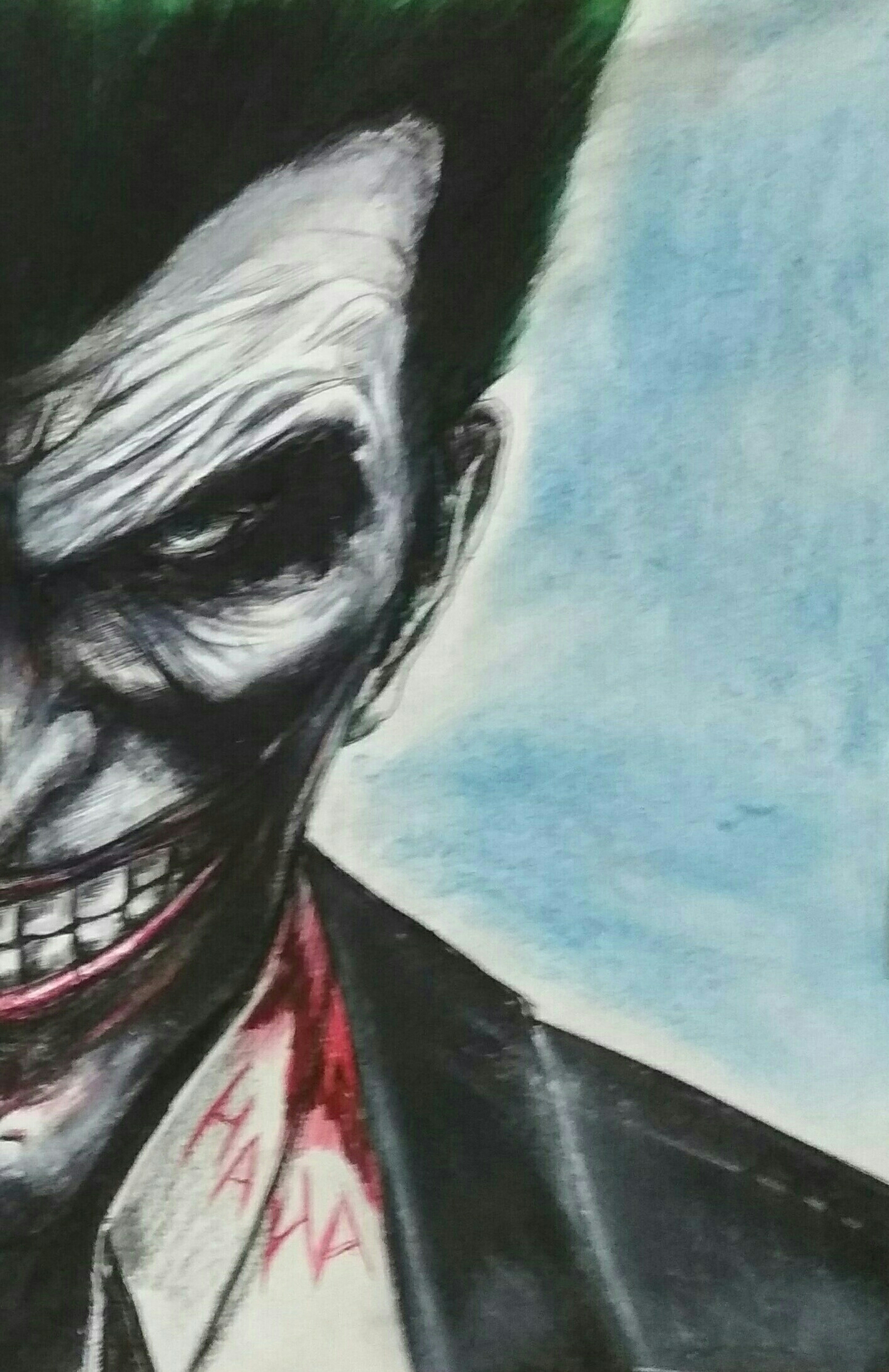 纯手绘,蝙蝠侠阿卡姆起源小丑(喜欢就来看看呗.