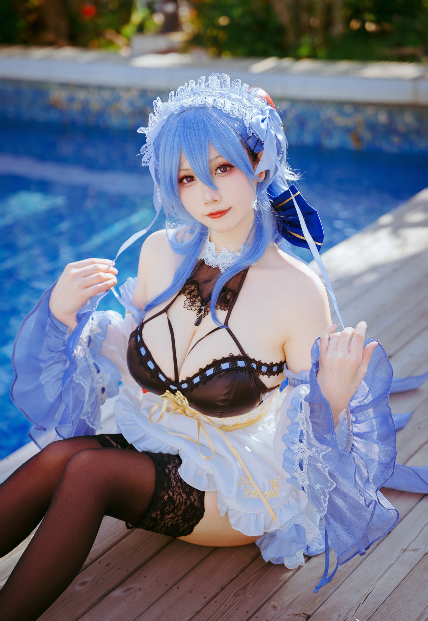 修修猫Ww原神甘雨同人女仆Cosplay7