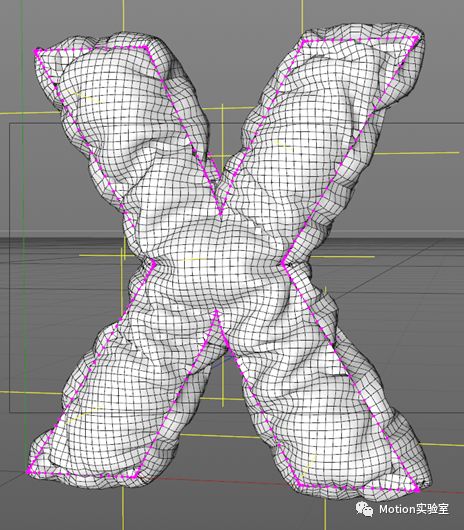 使用c4d布料制作膨胀的字母