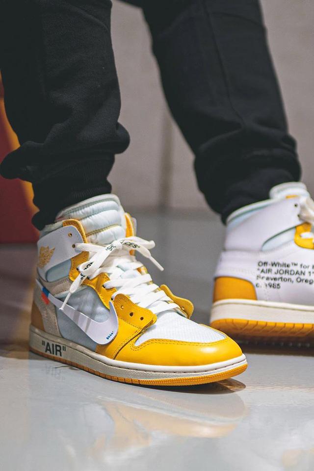 off white x jordan canary yellow