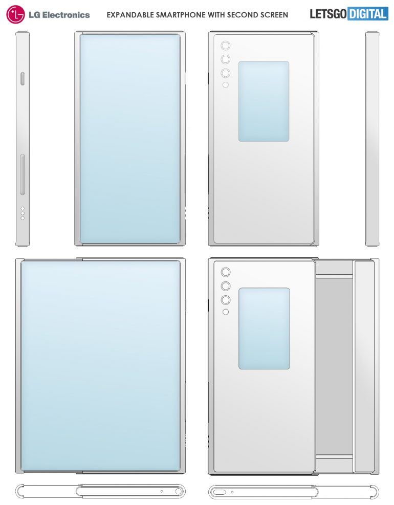 lg 正在开发伸缩式手机:背面有第二个显示屏,为了拍照
