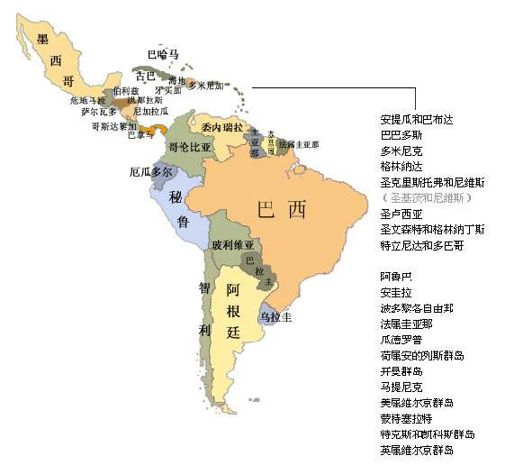 中美洲资源分布图图片