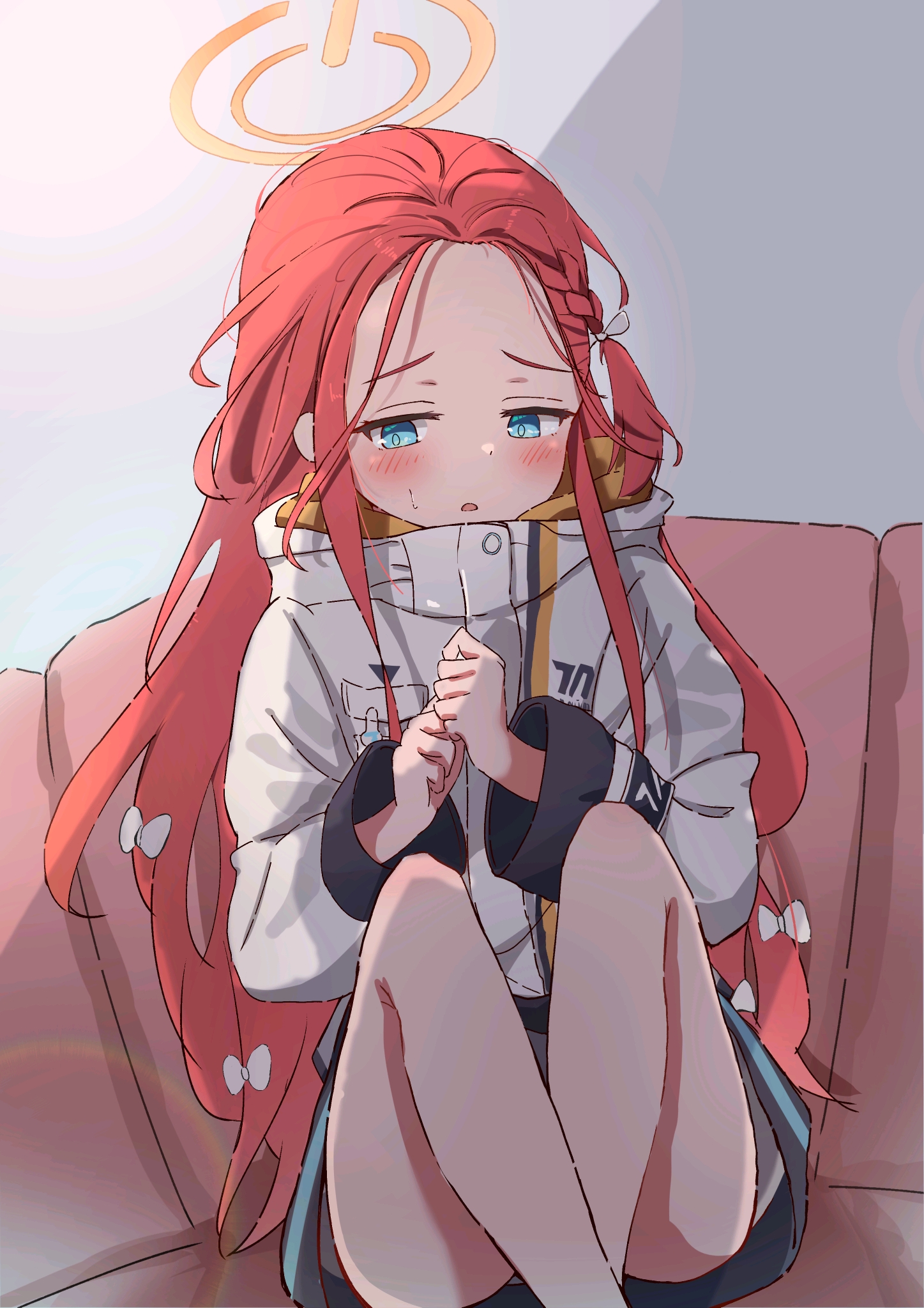 《蔚蓝档案》花冈 柚子插画 - 哔哩哔哩