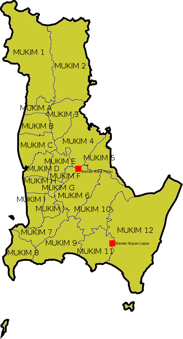 马来西亚槟城州行政区划