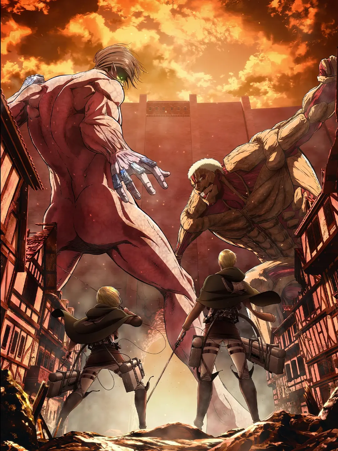 《进击的巨人全系列》官方宣传海报,视觉图