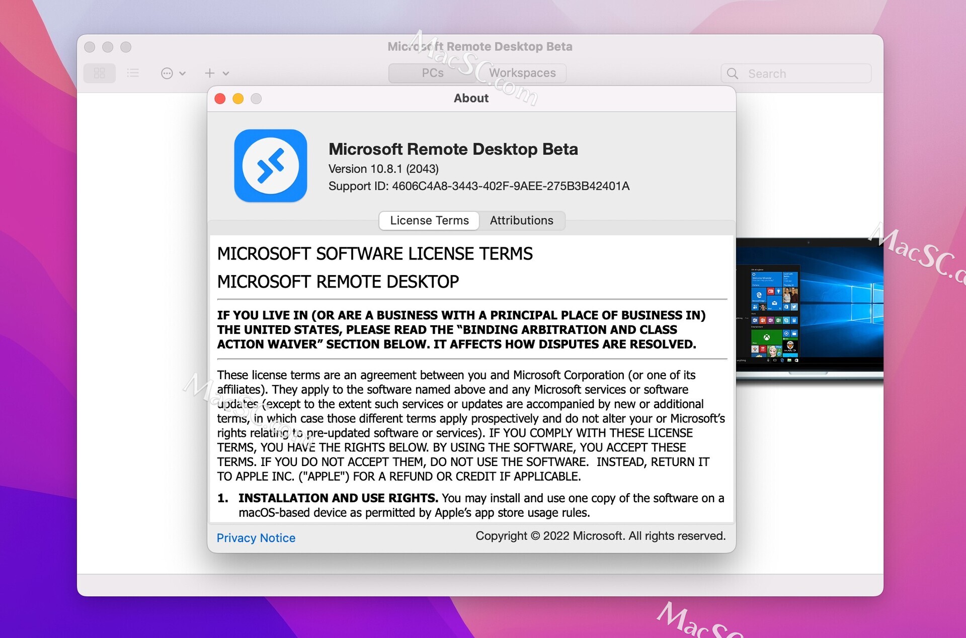 Microsoft remote desktop beta for mac v10 8 1 