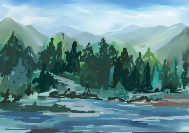 水彩风格的背景绘画怎么画 只需要了解这篇教程你就可以 哔哩哔哩