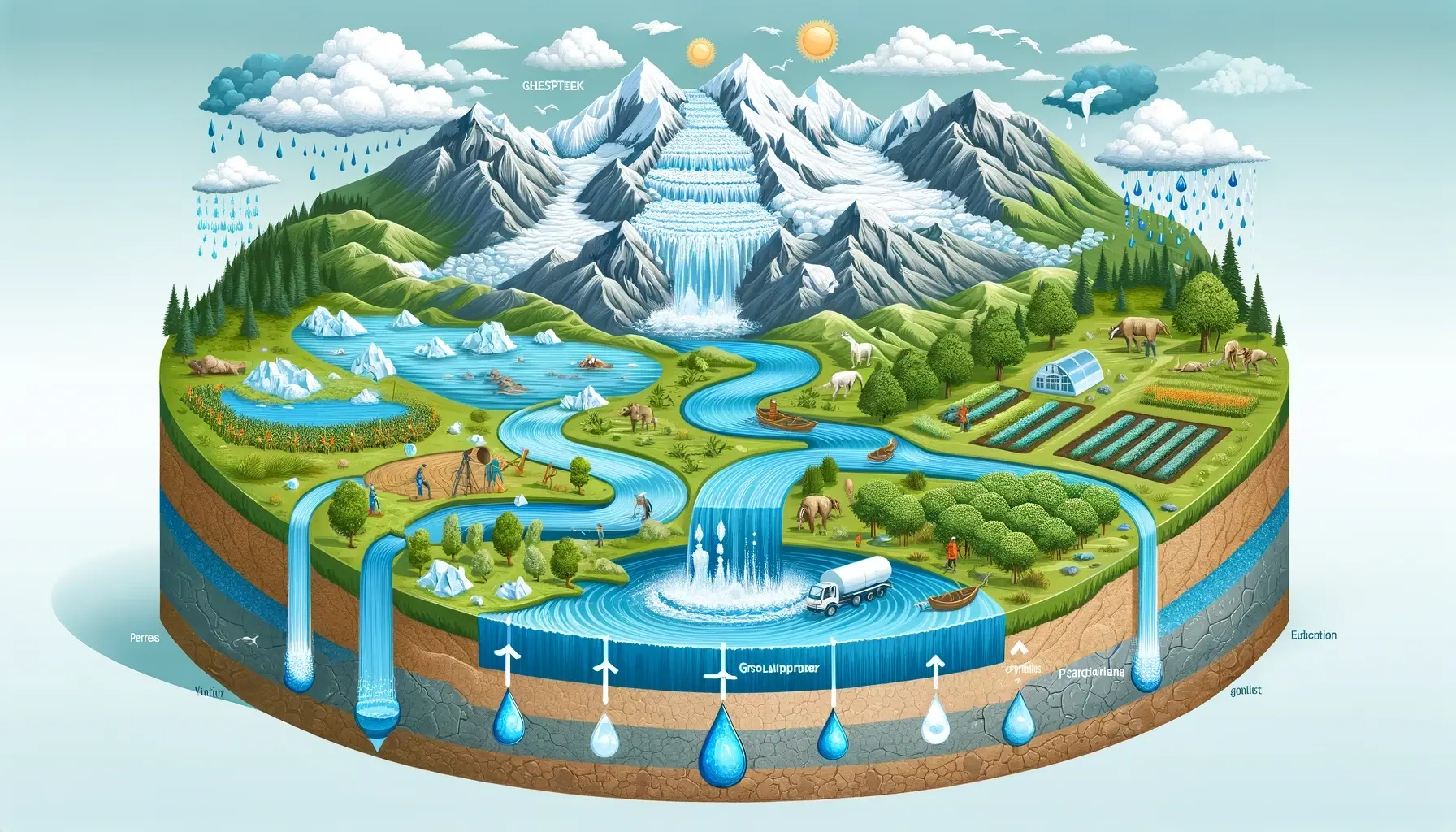 ai生成水循环图