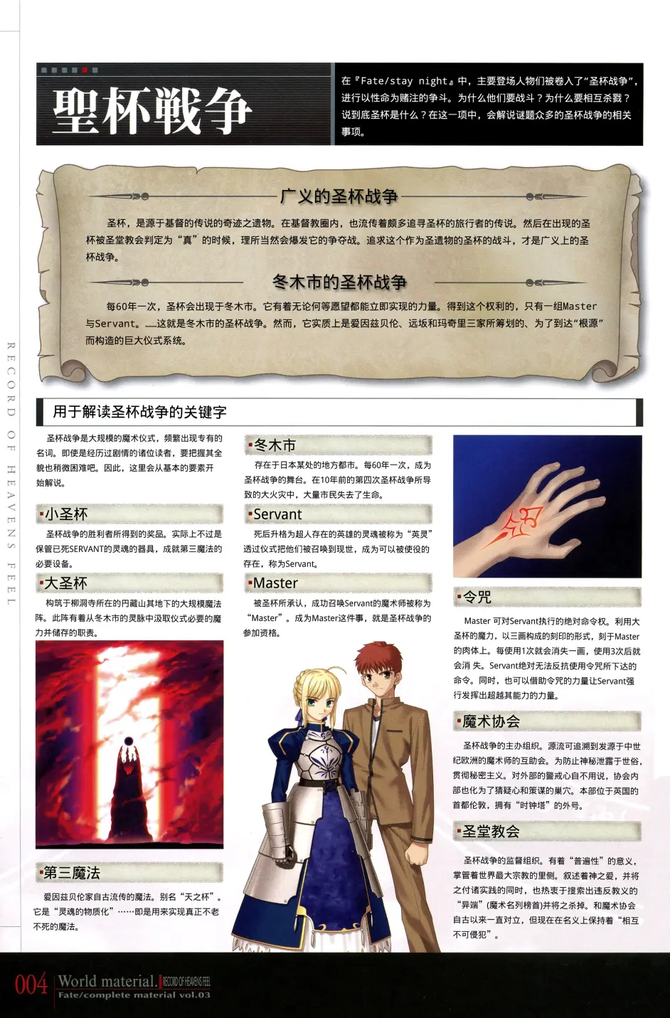 Fate Stay Night 设定集 哔哩哔哩