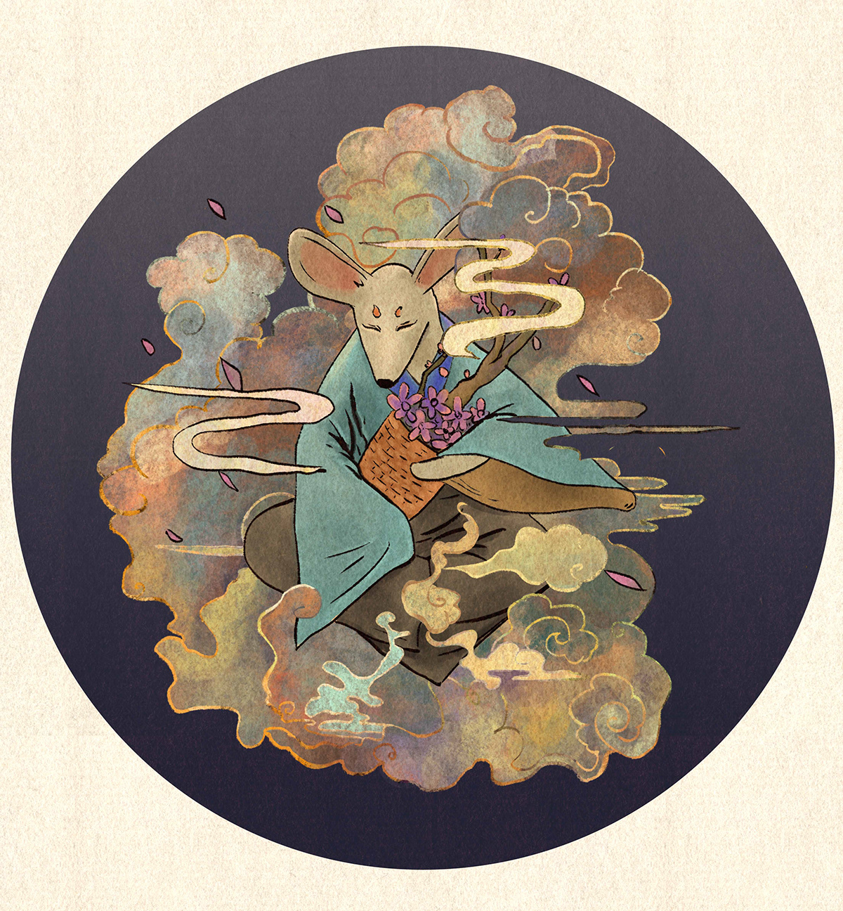 年关将近,来收获最后一波仙风道骨鼠鼠插画壁纸和头像吧