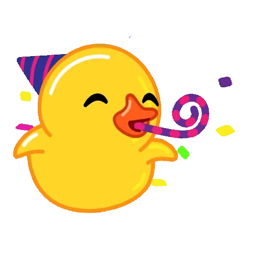 电报(telegram)表情精选——小黄鸭(duck)