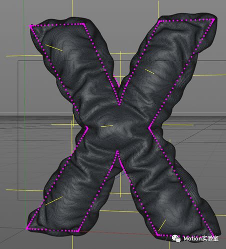 使用c4d布料制作膨胀的字母