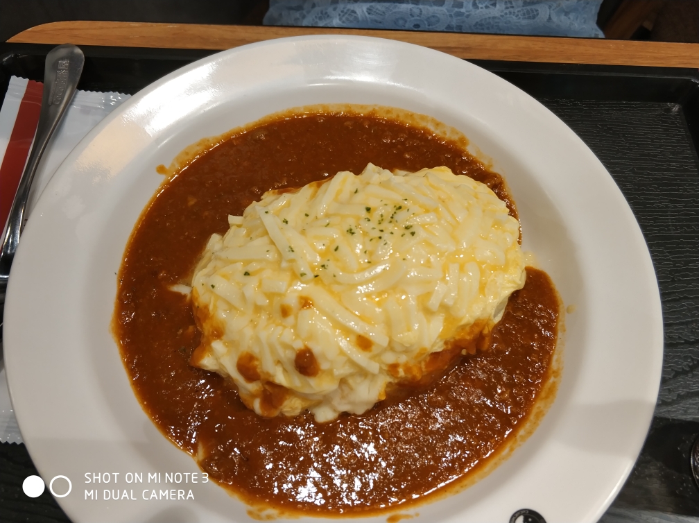 肉酱咖喱配芝士