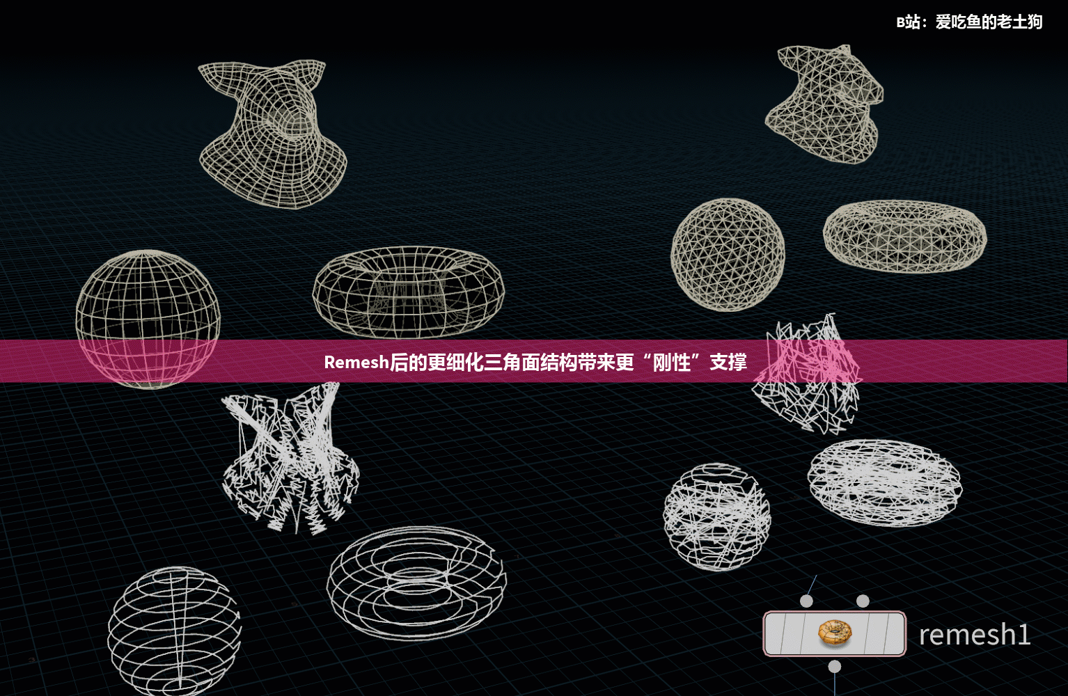 Vellum篇 ②Shape Match，Vellum中的简易“刚体”——Houdini动图白皮书 哔哩哔哩
