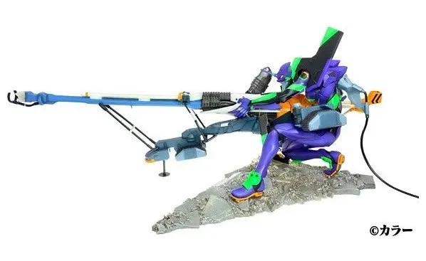 这款初号机摆出了持阳电子炮的标志性姿势 整款产品的长度大约是80cm