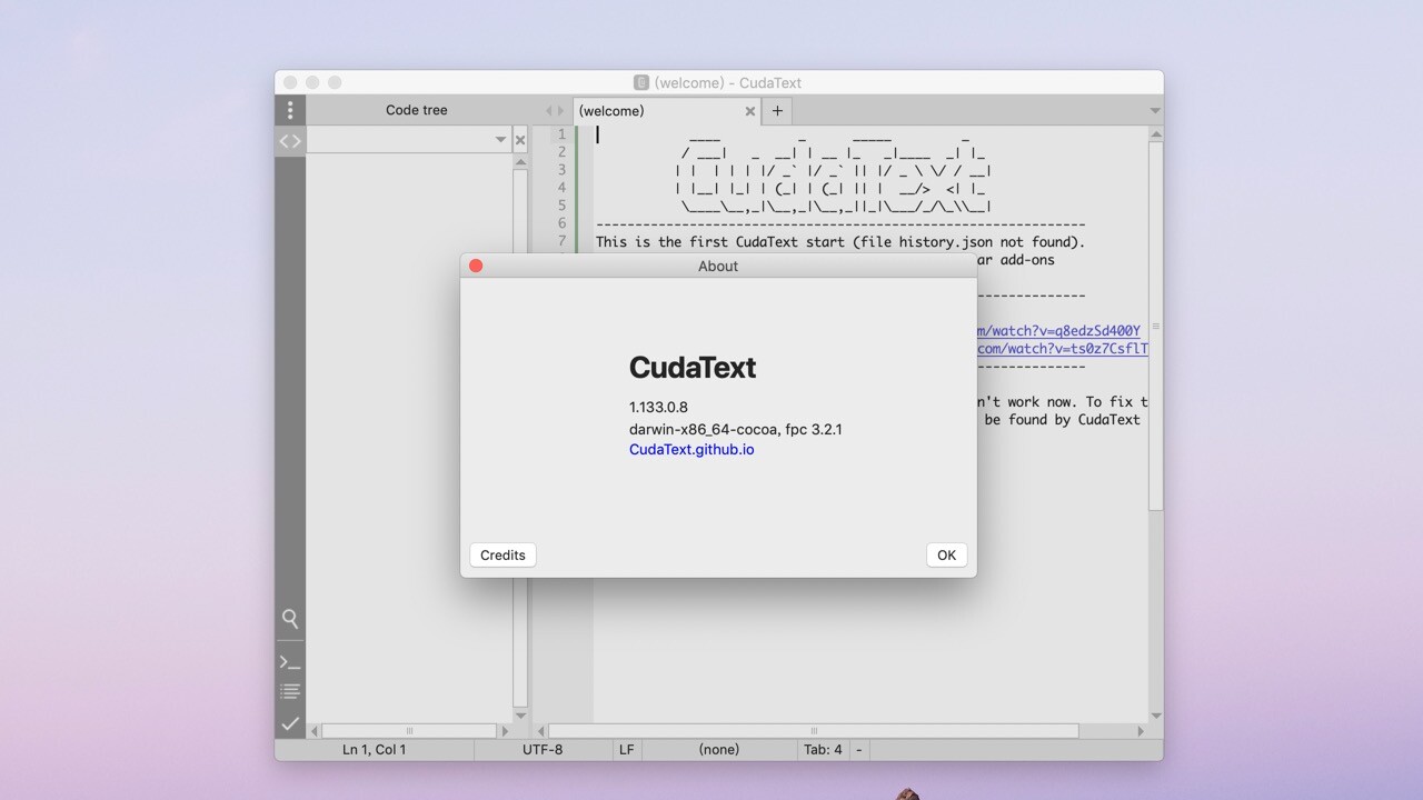 free for mac download CudaText 1.198.2.0