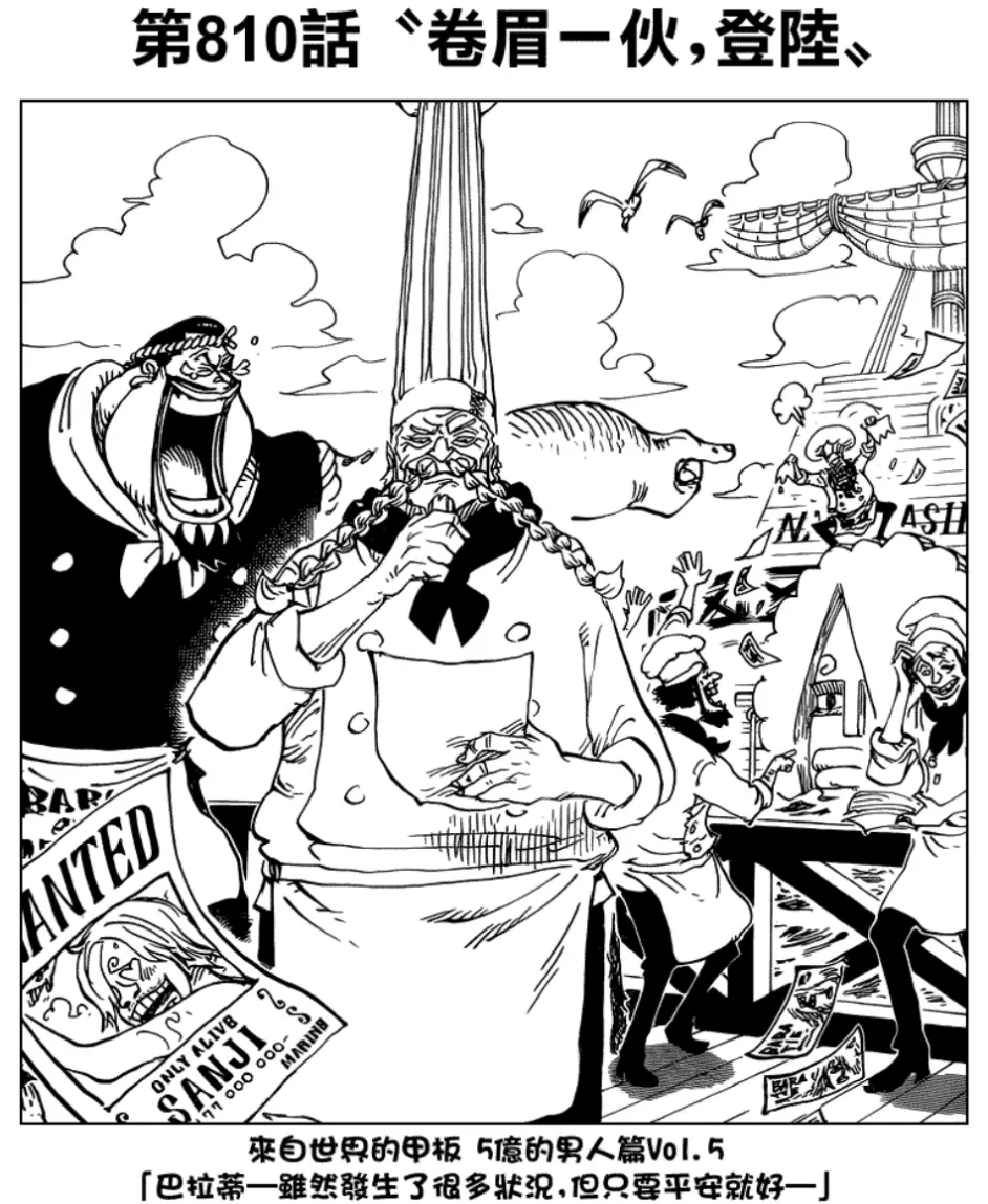 海贼王漫画扉页收藏41 来自世界的甲板 五亿的男人篇 哔哩哔哩