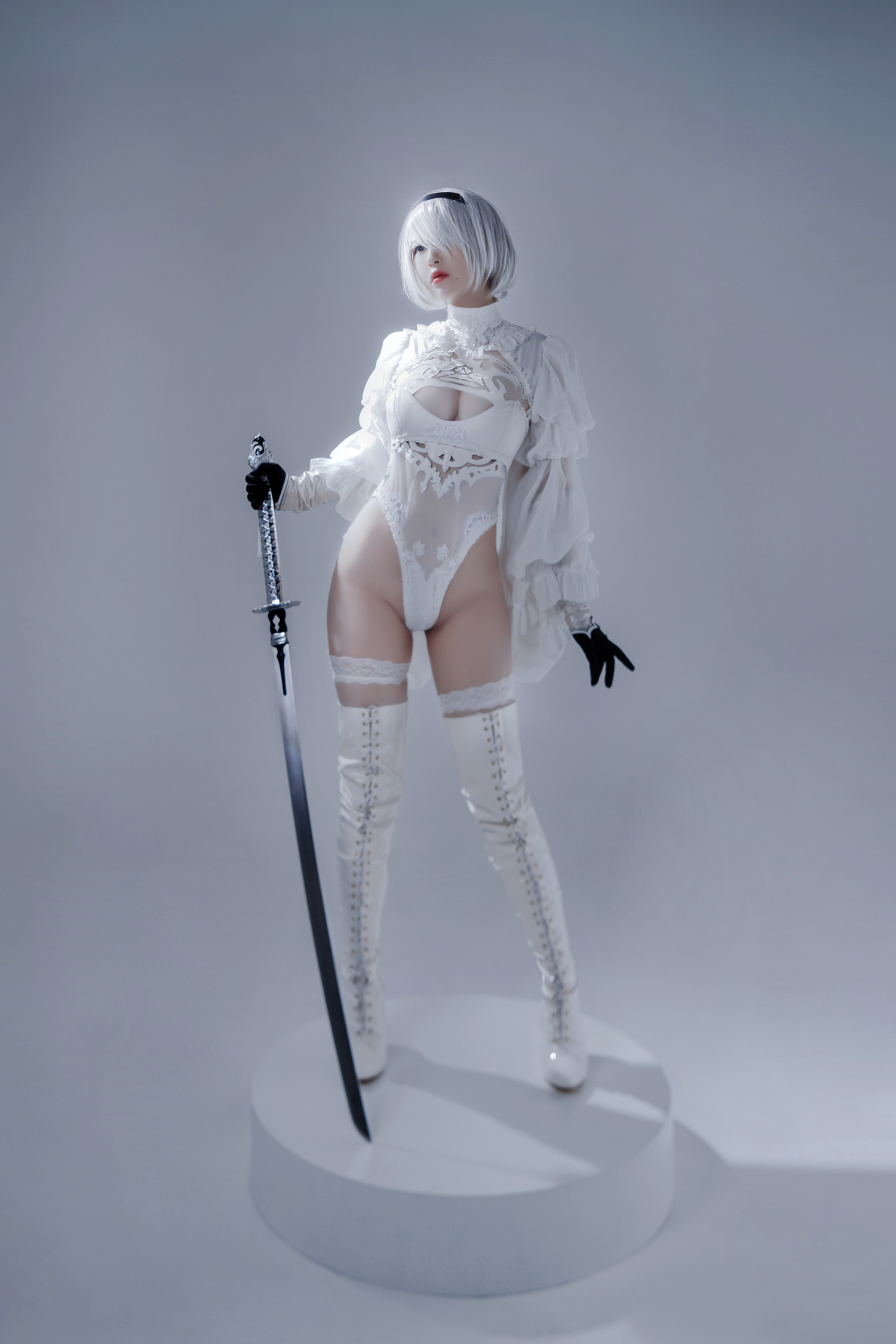 半半子Automataヨルハ二号B型白礼服cosplay1