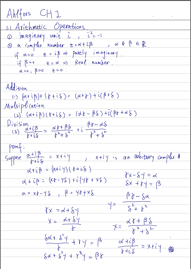 Ahlfors complex analysis notes 1 1 1 2 