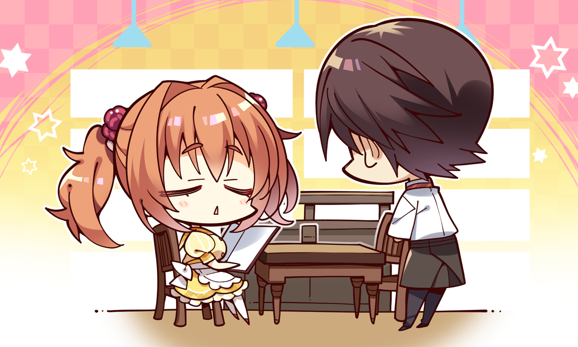 [GAL/YuzuSoft]星光咖啡馆与死神之蝶 こもわた遙華SD原画欣赏 四季夏目及墨染希部分 - 哔哩哔哩