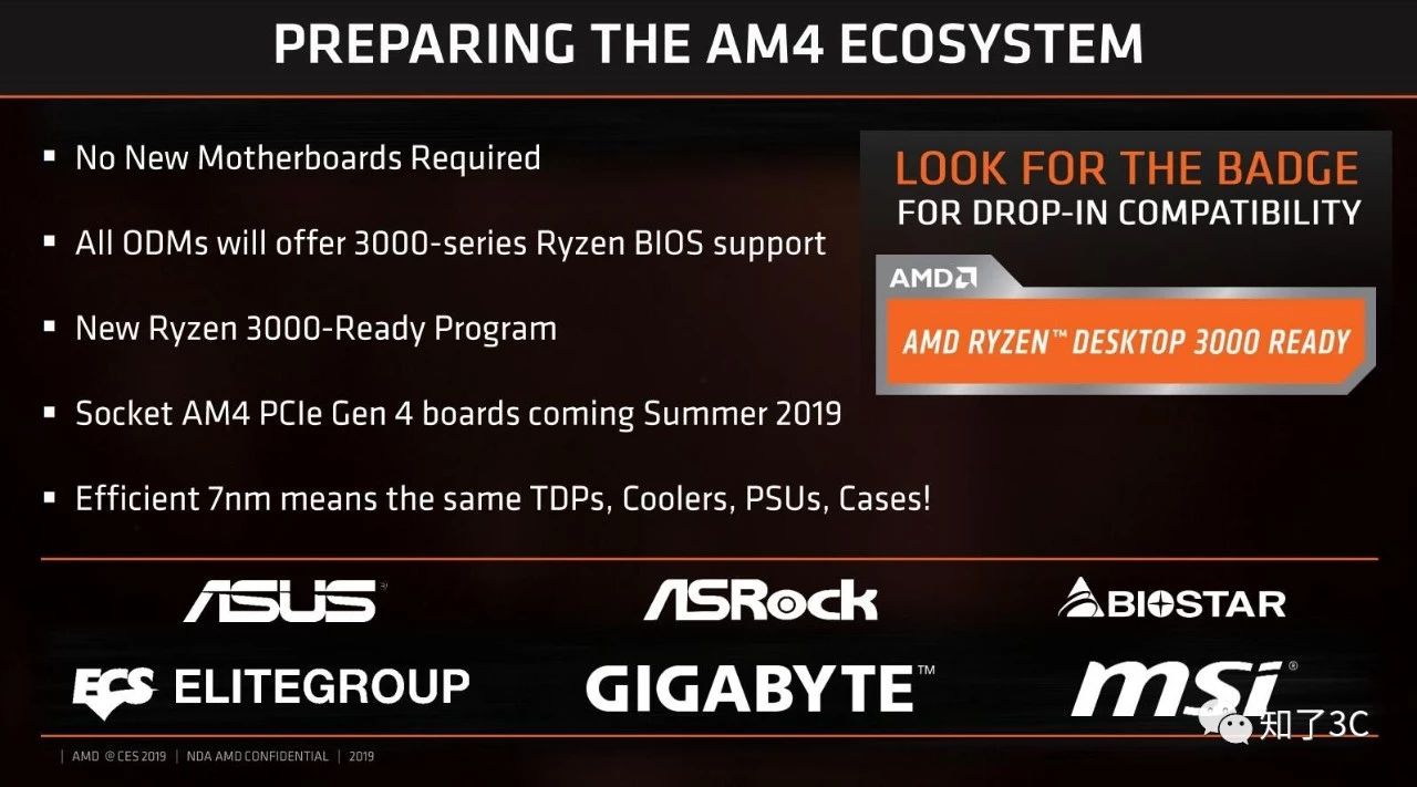 AMD第三代锐龙处理器将于年中发布:7nm工艺