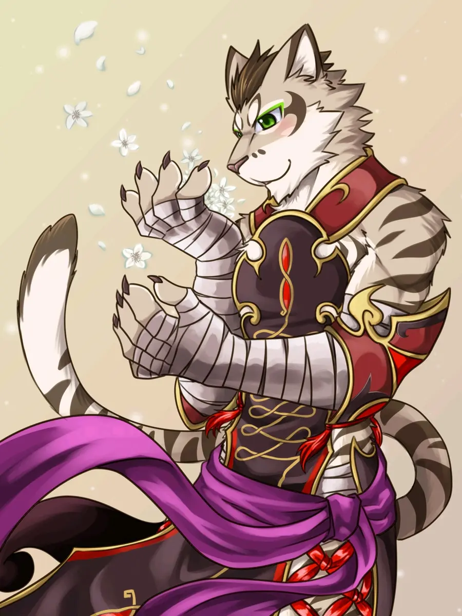 家有大猫插画壁纸石虎学长颜书齐篇