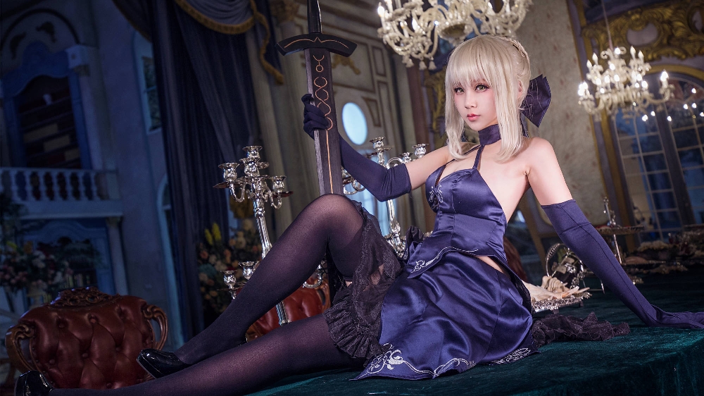 Alter fate穿黑saber cos一破礼服吾王cos阿尔托莉雅cos - コスプレ