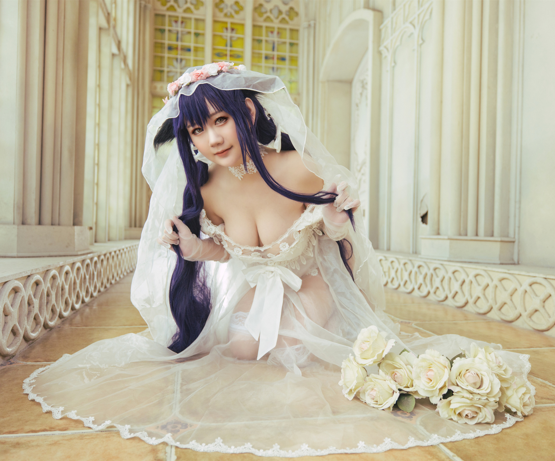 王子子YU碧蓝航线吾妻婚纱CosPlay6