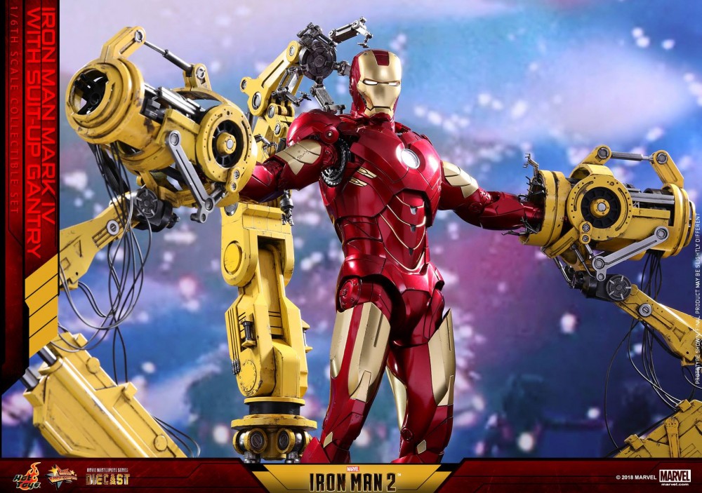 hot toys《钢铁侠2》1/6 钢铁侠 mark iv 机械臂作装置情景地台