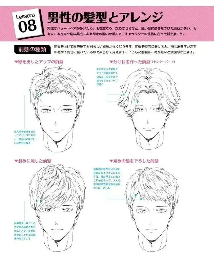 绘画参考 超实用的发型素材 哔哩哔哩