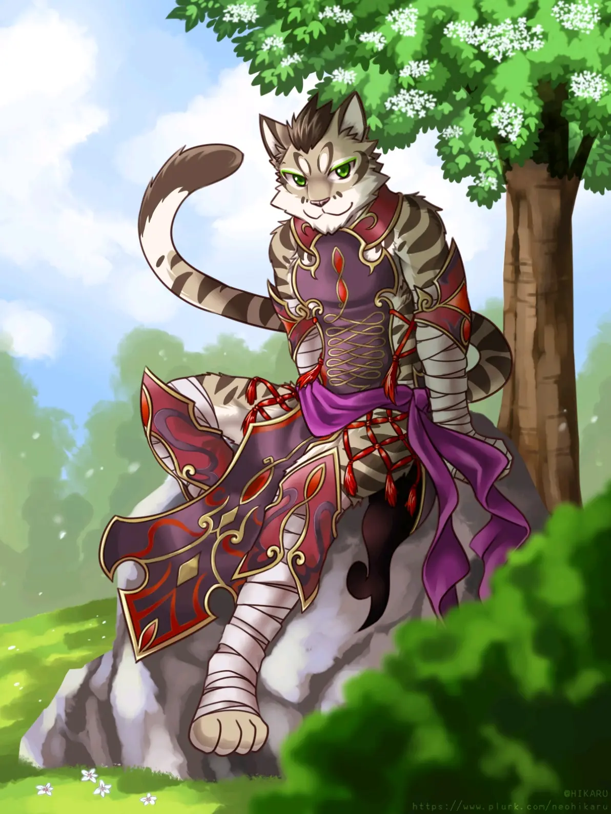 家有大猫插画壁纸石虎学长颜书齐篇