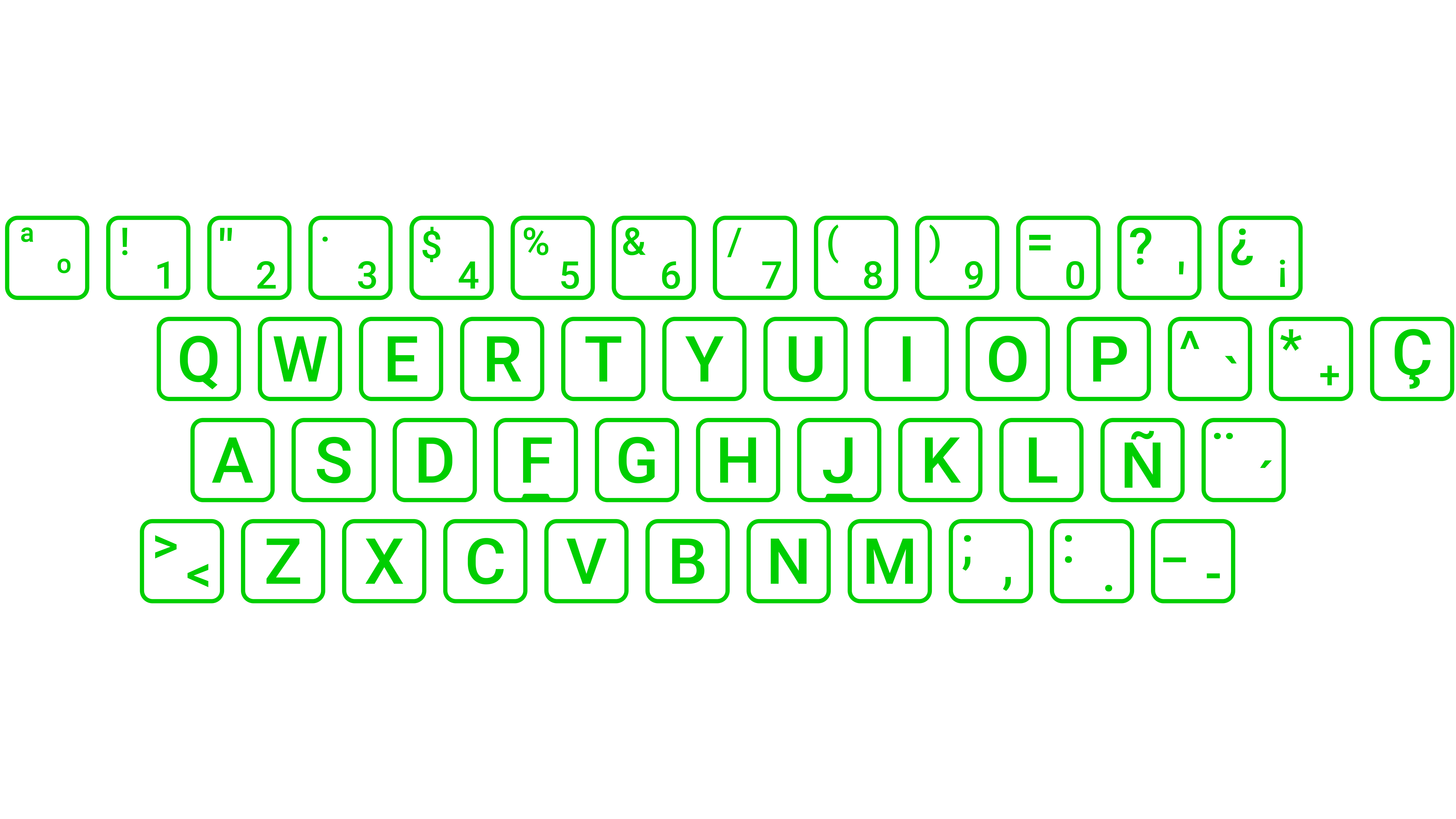  keyboard layout in eight languages 