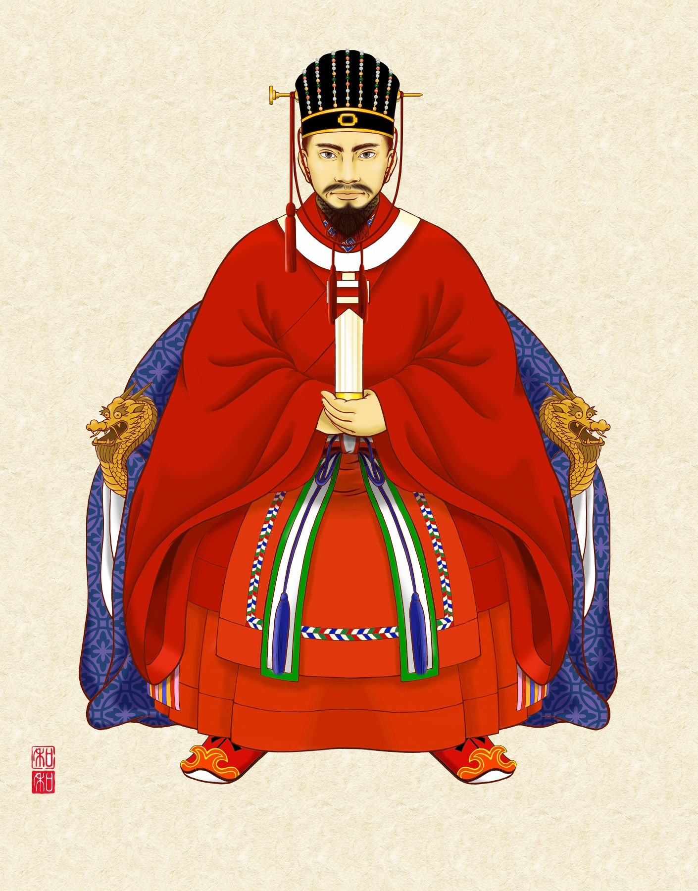 帝王画像集[四]琉球王国国王画像 哔哩哔哩