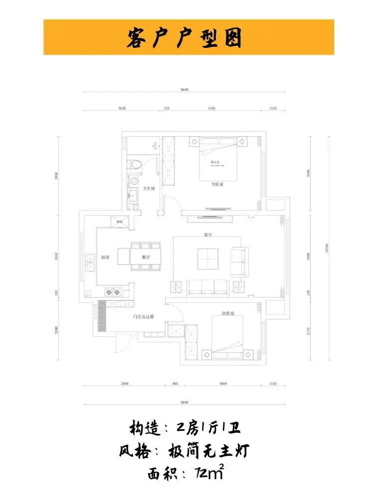 灯光设计 72 2房1厅1卫全屋无主灯设计 哔哩哔哩