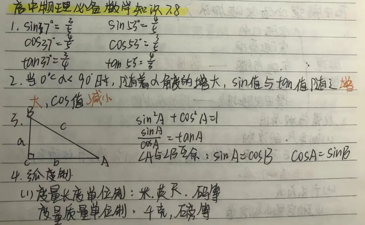 
高一理化生暑假预习资料包
