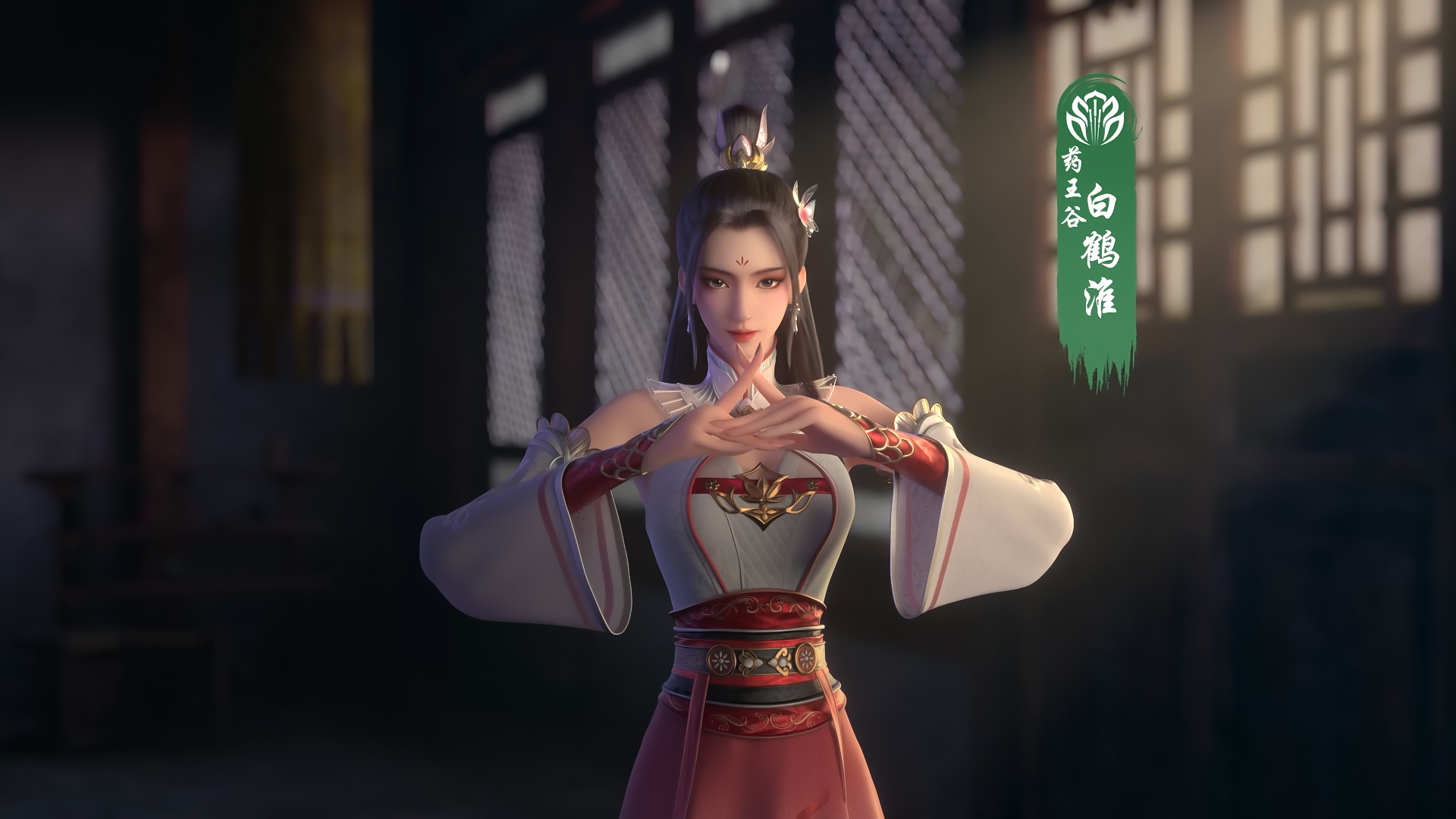 国漫女神｜《暗河传》白鹤淮与卯兔4K高清壁纸：两个都很可爱