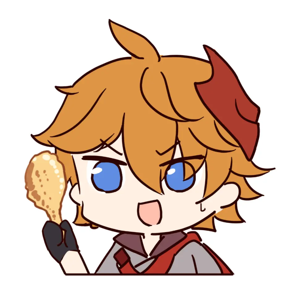 达达利亚 吃鸡 腿 漫画表情包 哔哩哔哩