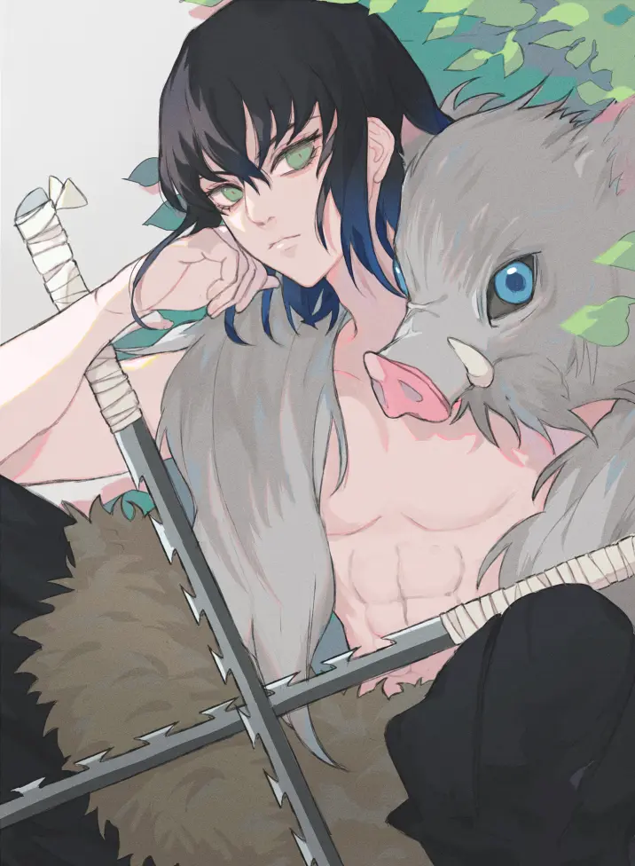 鬼灭之刃嘴平伊之助 哔哩哔哩