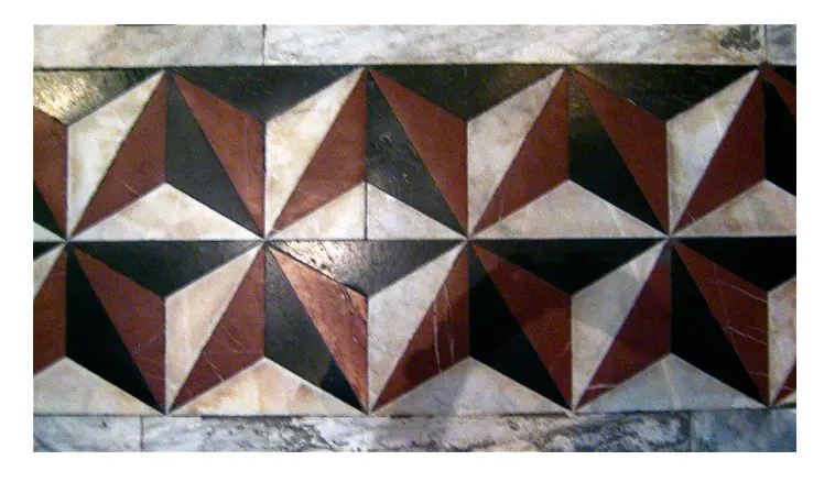 锡耶纳大教堂大理石地面上饰带图案的重复和多稳定感知类型 哔哩哔哩