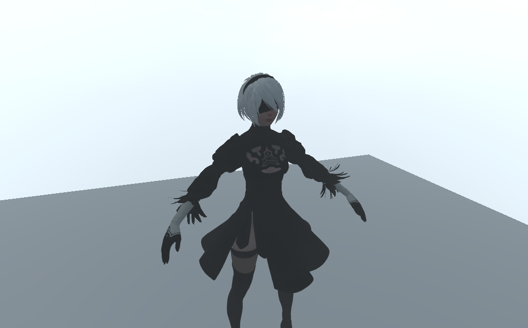 【Blender/Unity】2B模型展示 - 哔哩哔哩