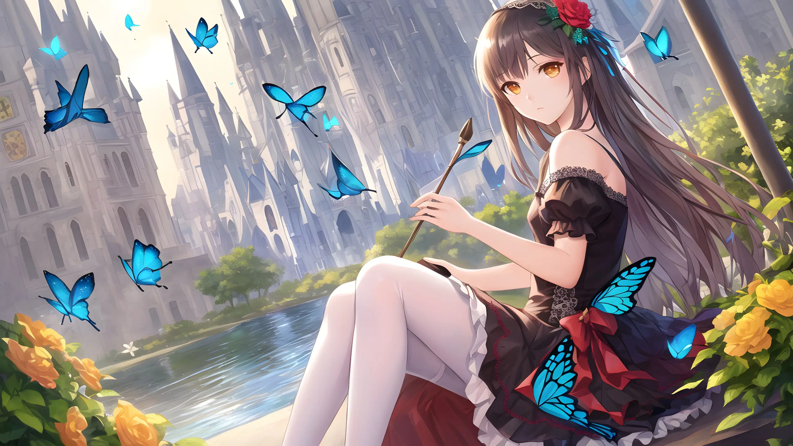 唯美动漫手绘风ai绘画壁纸手机电脑高清壁纸 图集动漫二次元 - 哔哩