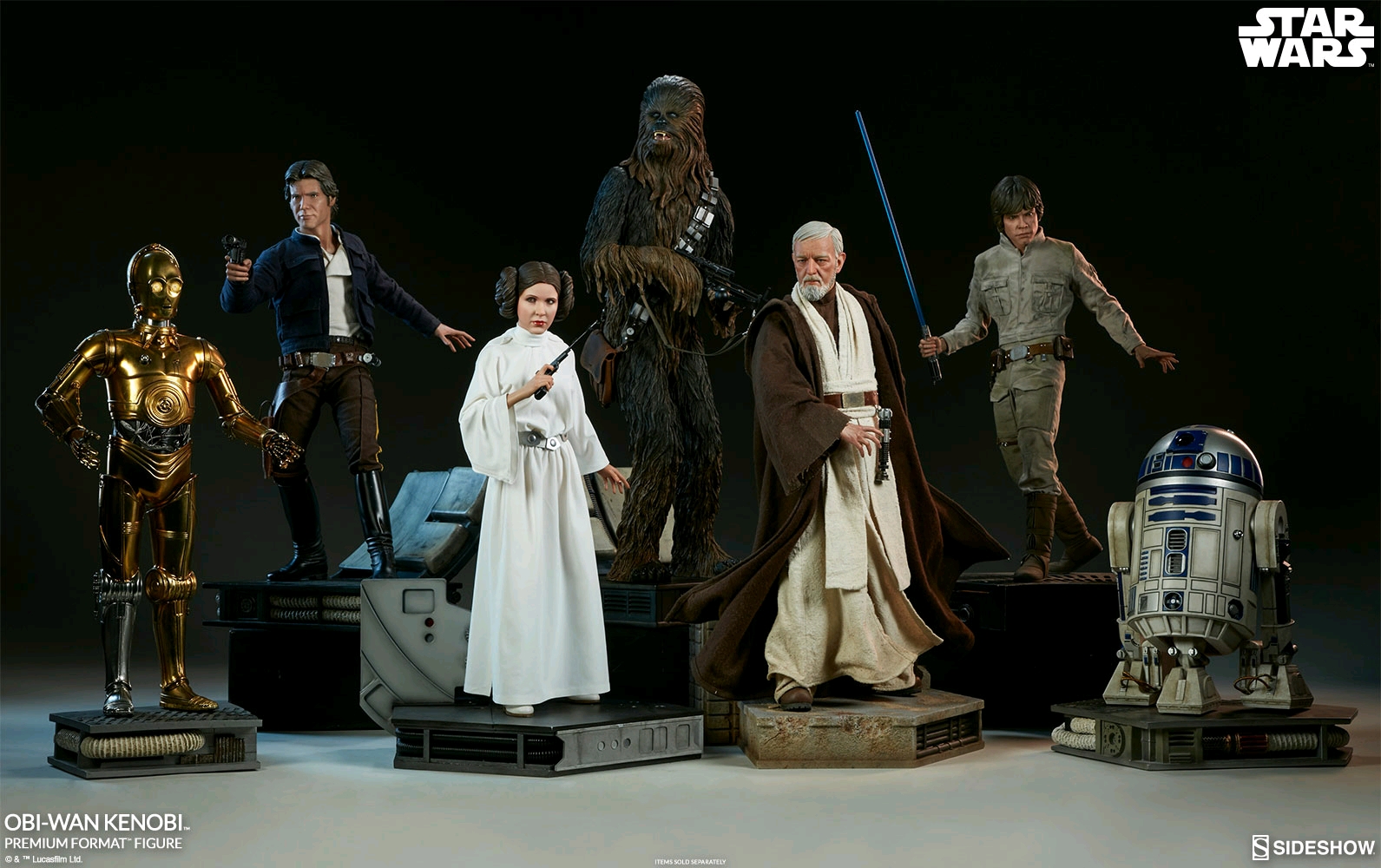 (官图欣赏)sideshow星球大战1/4老年欧比旺雕像