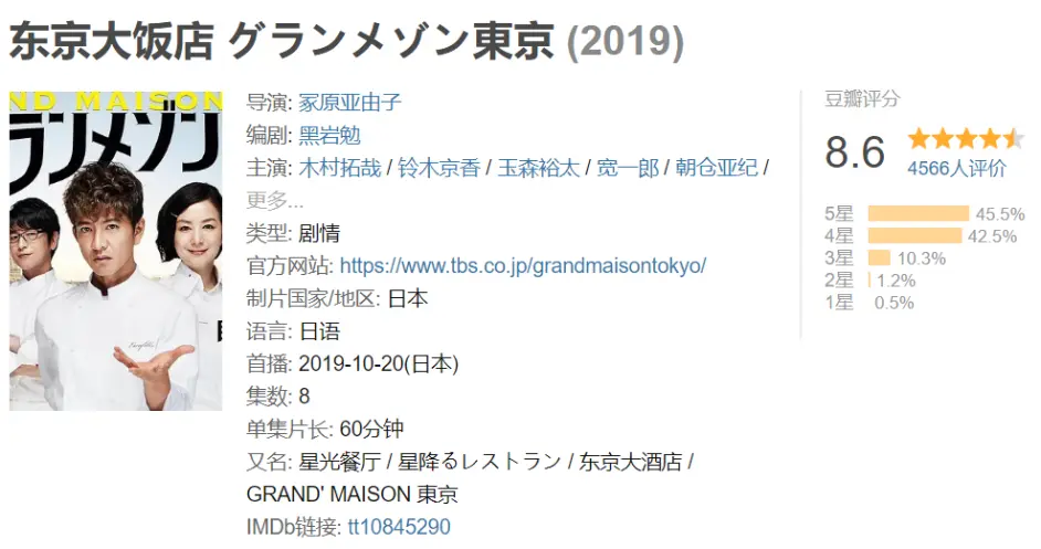 真香预警 木村拓哉变身米其林主厨 日剧 东京大饭店 哔哩哔哩