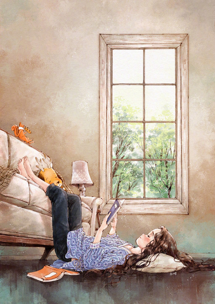 画家收藏馆森林女孩日记第二期by韩国插画师aeppol2020年4月24日